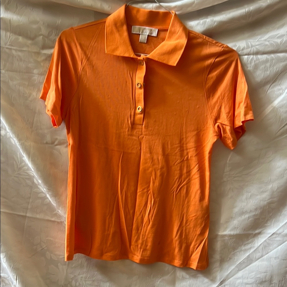 Michael Kors Orange Button Down Shirt
